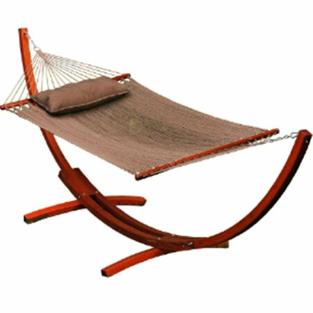 BOOK PUBLISHING CO Arc Frame with Caribbean Hammock & Pillow GR1687810